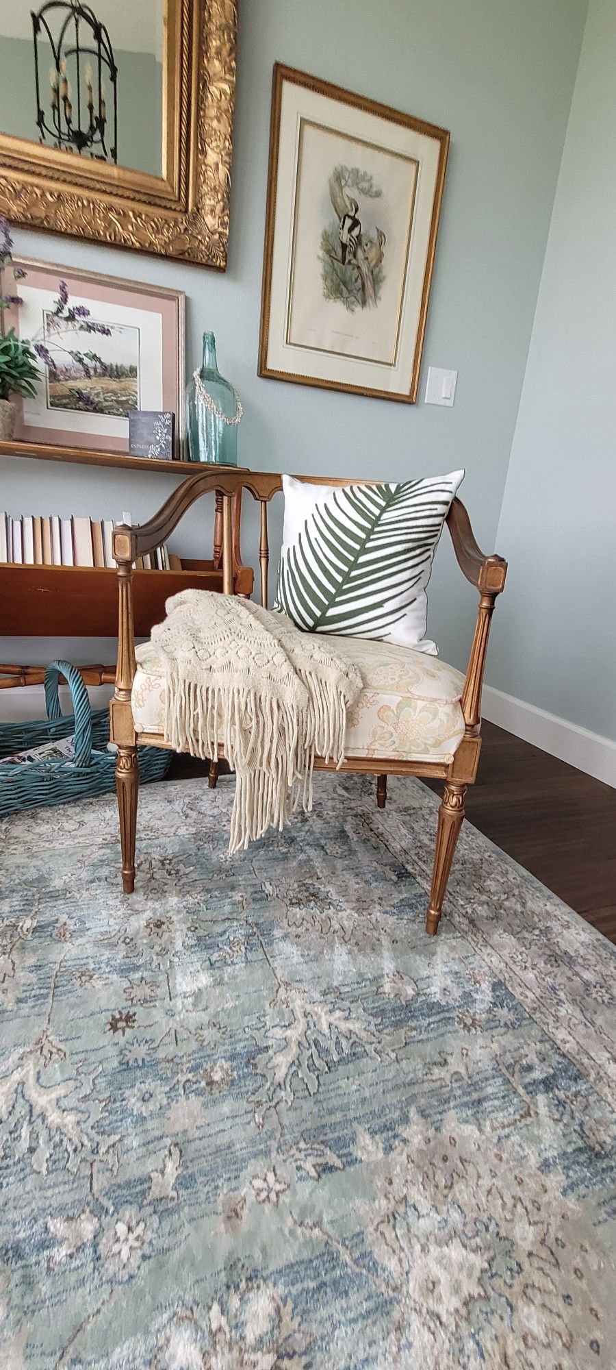 Vintage Desk Mid Century Gold Chair