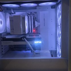 Gaming PC White B650 Aorus Elite AX Ice XFX Swift AMD Radeon RX 9060XT 16GB AM5 8400F 32GB DDR5 32GB