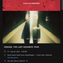 Odesza Tickets 9/29