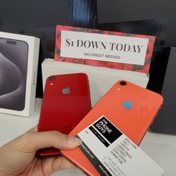 Apple IPhone Xr Unlocked For All Carriers - $1 Down Today - NO CREDIT Needed