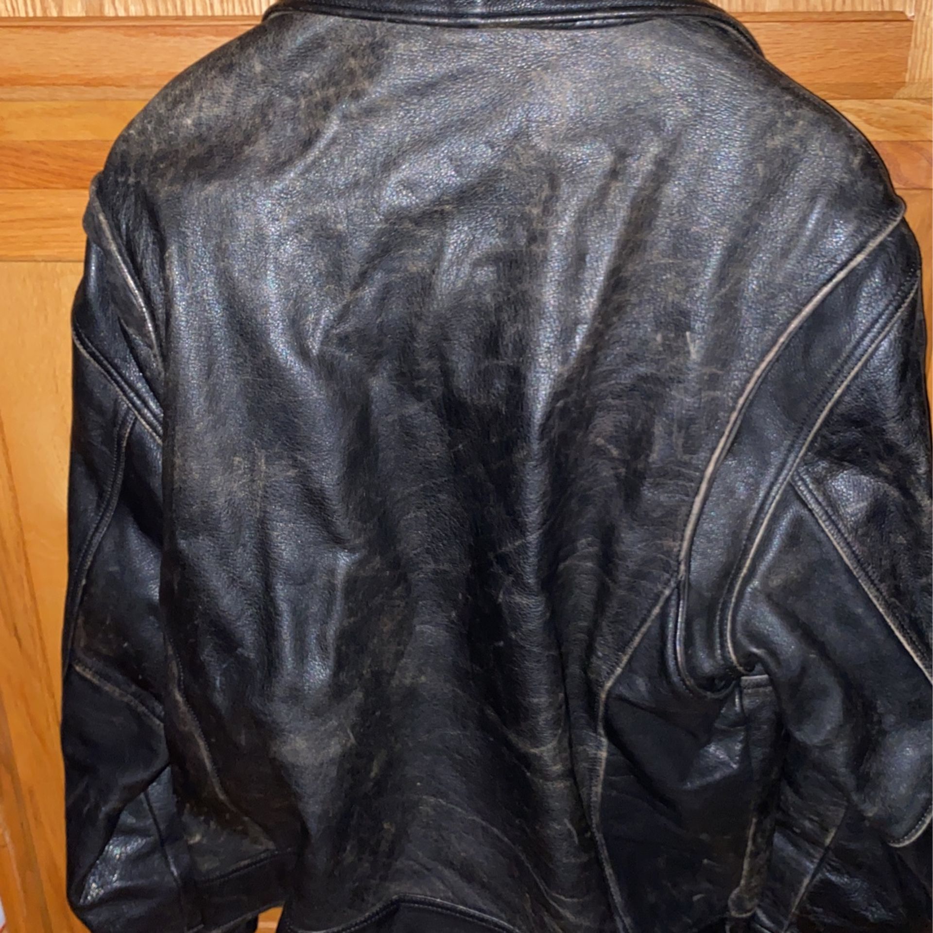 Leather coat  Shoes