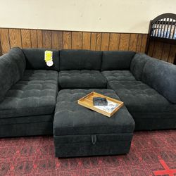 Sectional With Storage Ottoman
