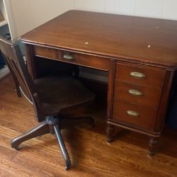 Antique desk & Chair