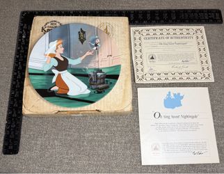 1989 Knowles Cinderella Oh Sing Sweet Nightingale Plate COA Box