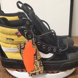 Vans OTW Sk8-Hi Mte-2 Black Yellow White Brown Trail Hiking Boots Men Sz 7.5