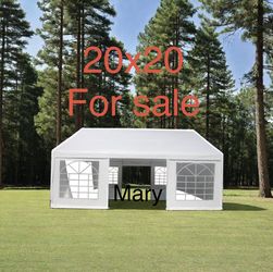 20x20 Feet Party Tent Heavy Duty Marquee Canopy Outdoor Wedding tent Carport Events Shelter Tent for Parties BBQ with Storgae 