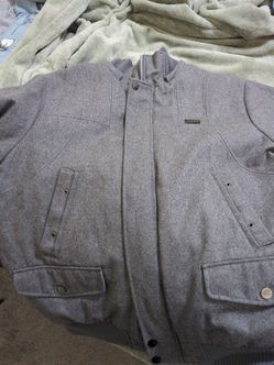 COOGI mens gray Wool-blend Bomber Jacket