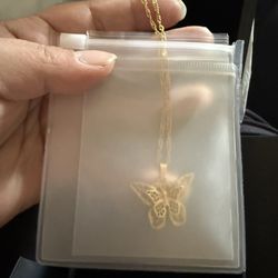 Dorado Gold Butterfly Necklace 