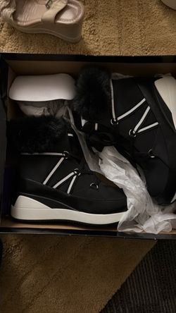 Black Fur Boots Women