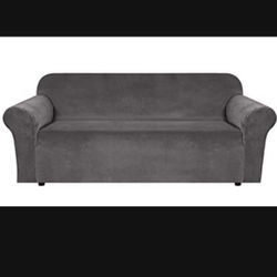 XL Grey Velvet Sofa cover. Worth Almost 50 In amazon. Like New