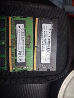 16GB DDR4 Laptop RAM (2x 8GB SODIMM Sticks - Micron & PNY)