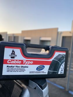 pair of two (2) cables Laclede 1038 Snap-Lock Cable Radial Tire Snow Chains BRAND NEW Open Box
