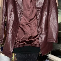 Preston And York Burgundy Lambskin Jacket 