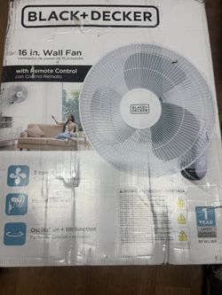 BLACK+DECKER 16" Oscillating Wall Fan