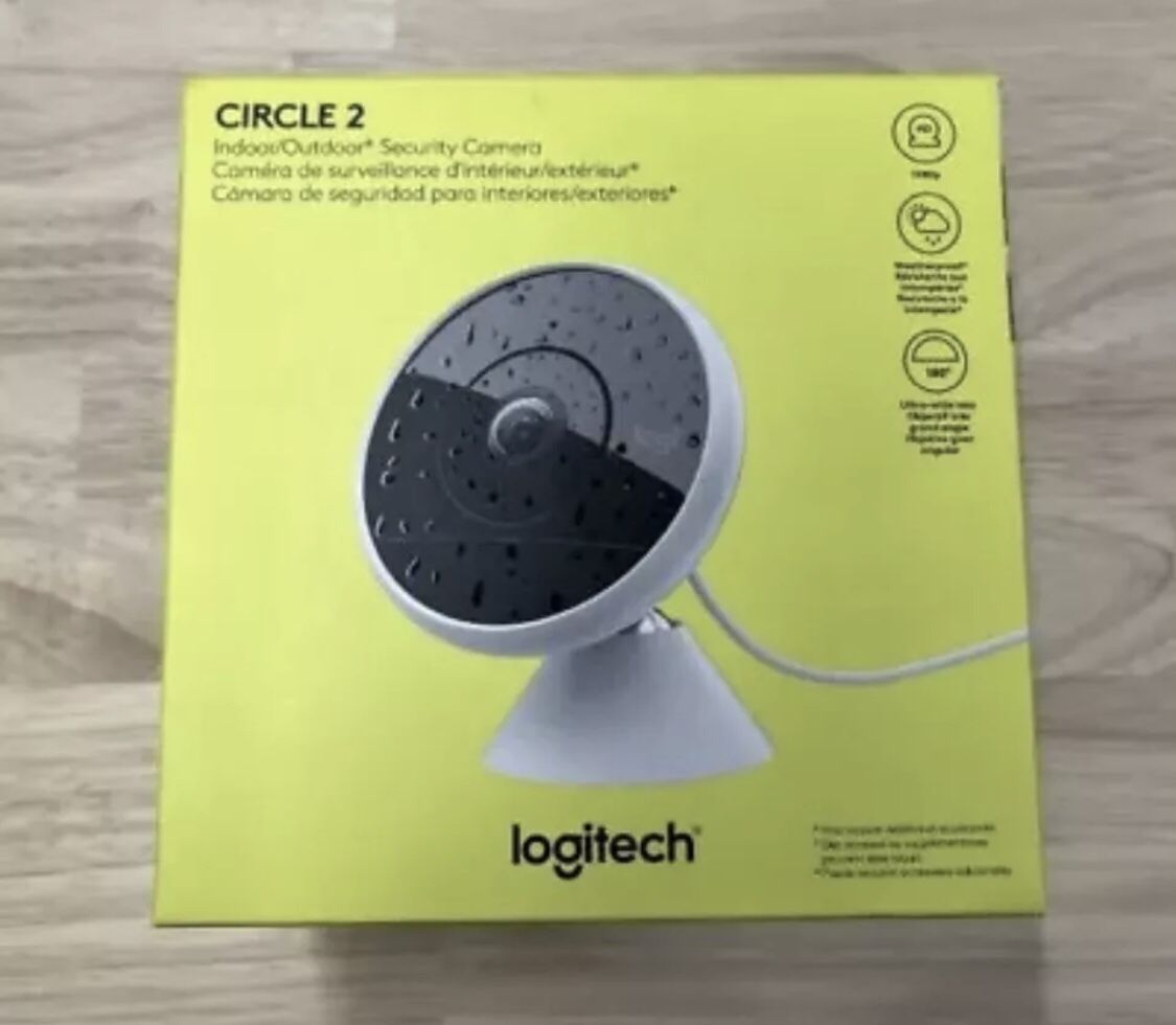 Logitech Circle 2 Indoor/Outdoor Home Security Camera New Open box return tested and works appears new / lightly preowned The Logitech Circle 2 Ho
