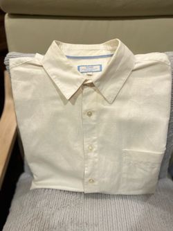 Old Navy Men's Cream Casual Button-Down Shirt