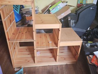 Pine Wood Dresser with Drawers