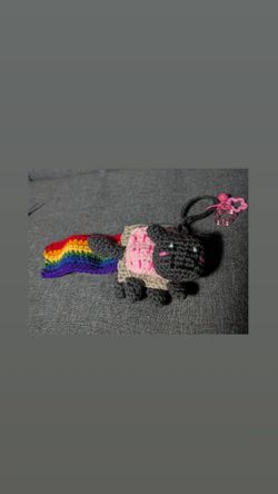 Nyan cat keychains