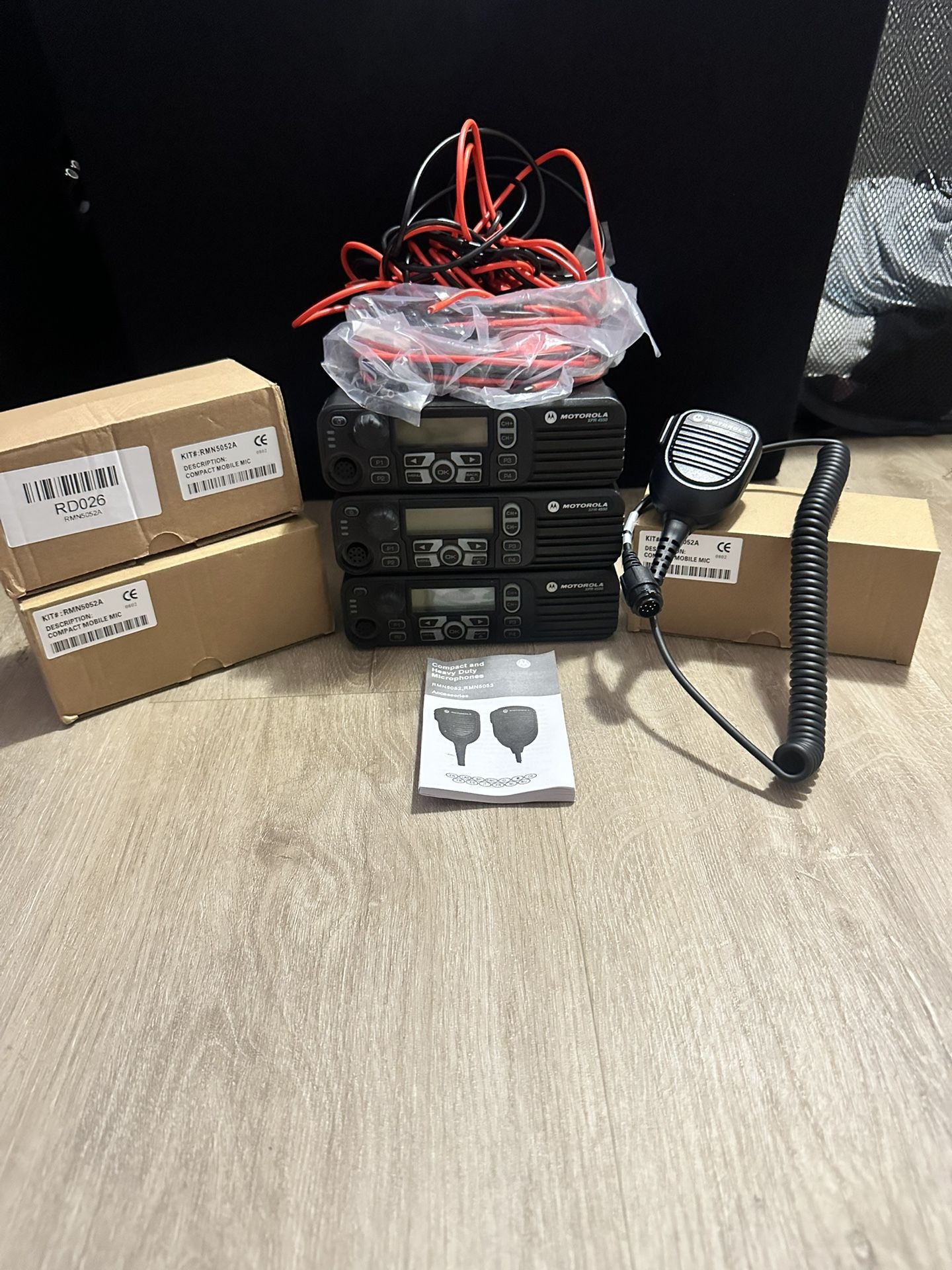 Lot Of 3 Motorola XPR4550 48 Watt UHF 403-470 MHz DMR Mobile Radio 