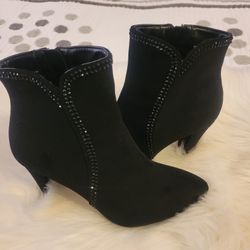 Black Ankle Boots Sz 5 1/2
