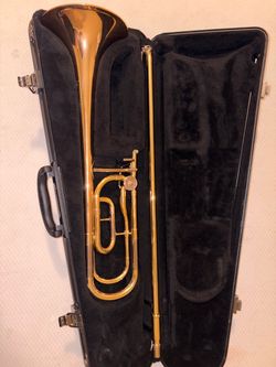 Brass Trombone with F Attachment