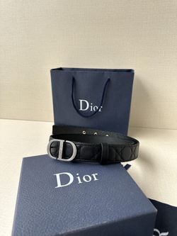 Christian Dior Belt Black With CD Buckle