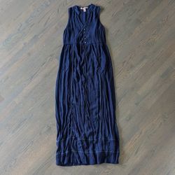 Forever21 Contemporary Sleeveless Maxi Dress with Slip - Small - Navy Blue