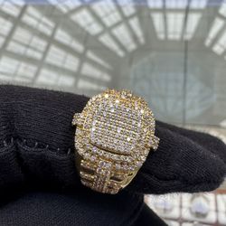 10K YELLOW GOLD RING 1.64CT Diamonds Men’s Ring