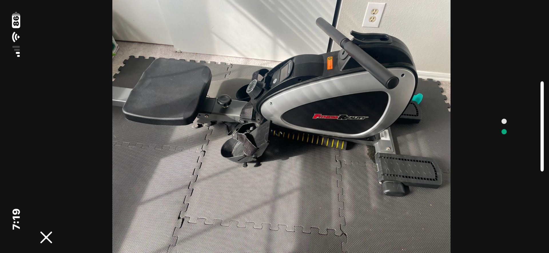 Fitness Reality Magnetic Rowing Machine with Bluetooth 