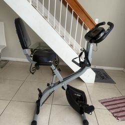 Xspec Recumbent Upright Foldable Exercise Bike with Resistance Bands - Black....