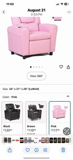 Pink Kids Recliner 