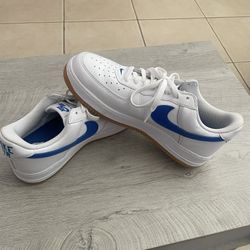 Nike Air Force 1 White/Royal Blue shoes 
