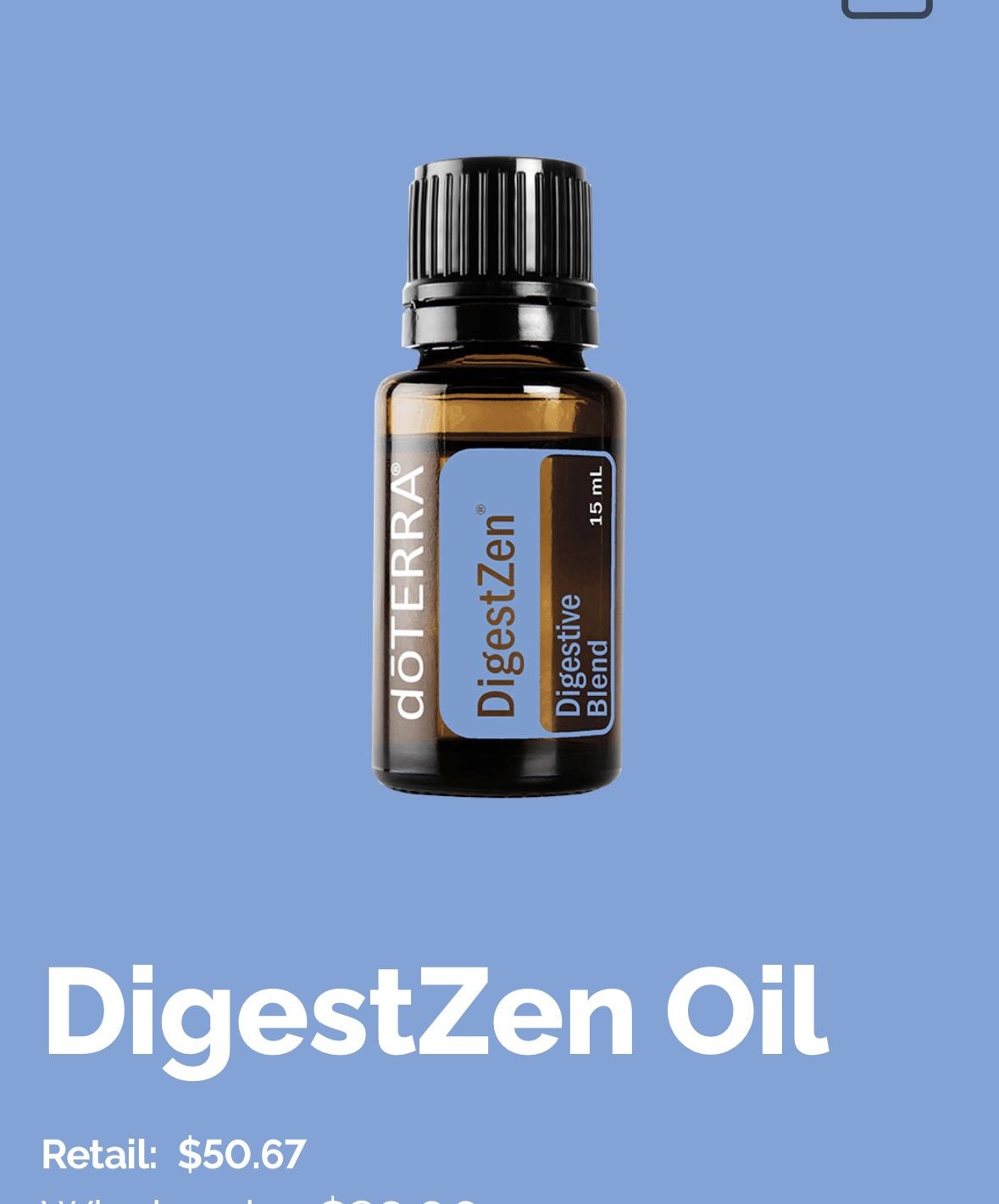 SALE! DoTERRA DigestZen Oil 15ml Retail: $50.67