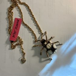Betsy Johnson Scarab Necklace