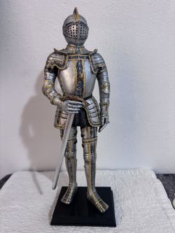 Medieval Knight Figurine Pewter 