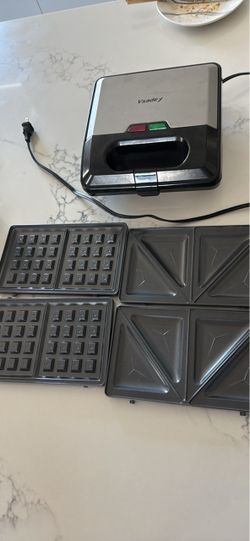 Vsadey 3-in-1 Sandwich and Waffle Maker