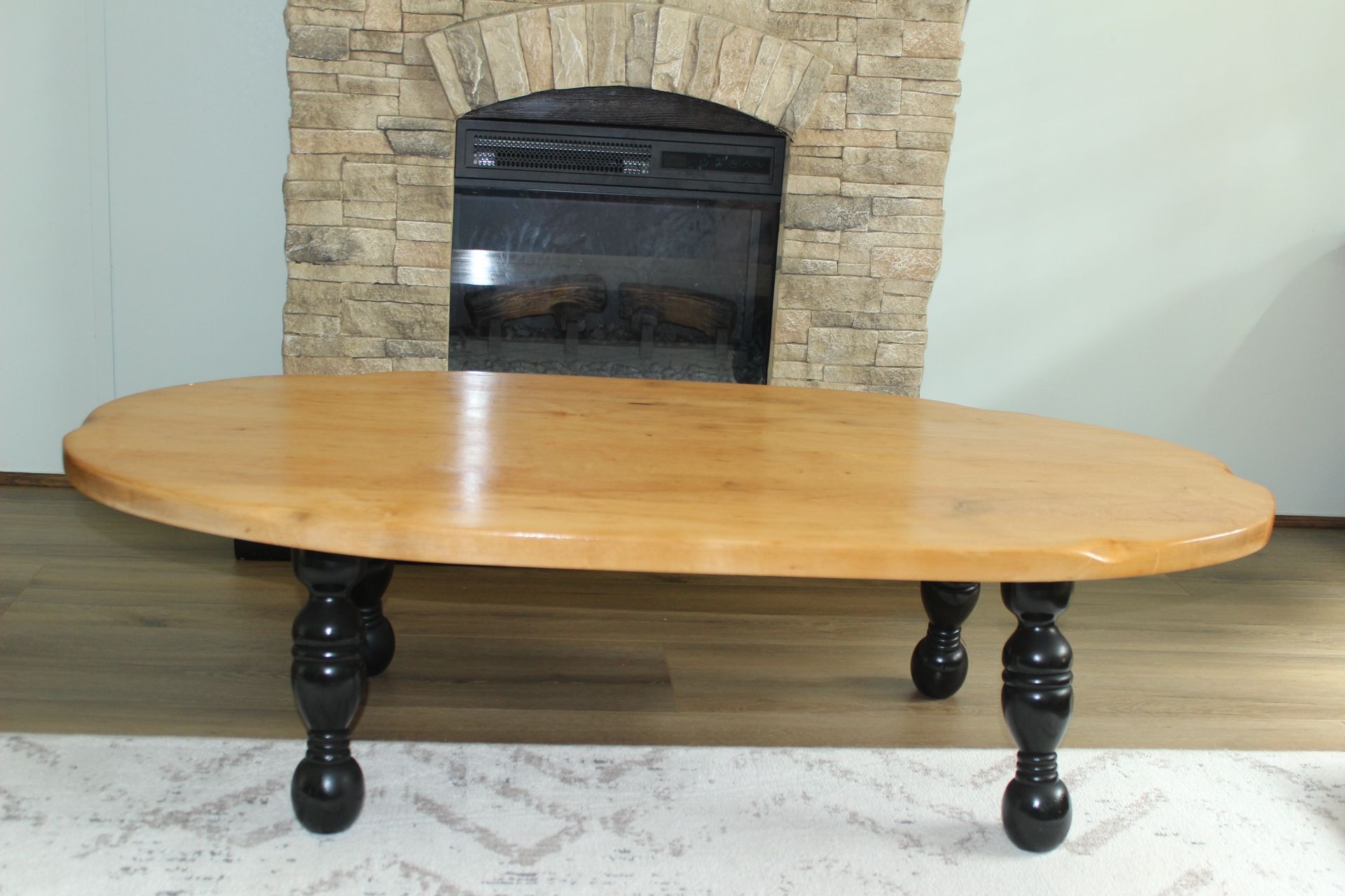 Antique live edge coffeee table - oval