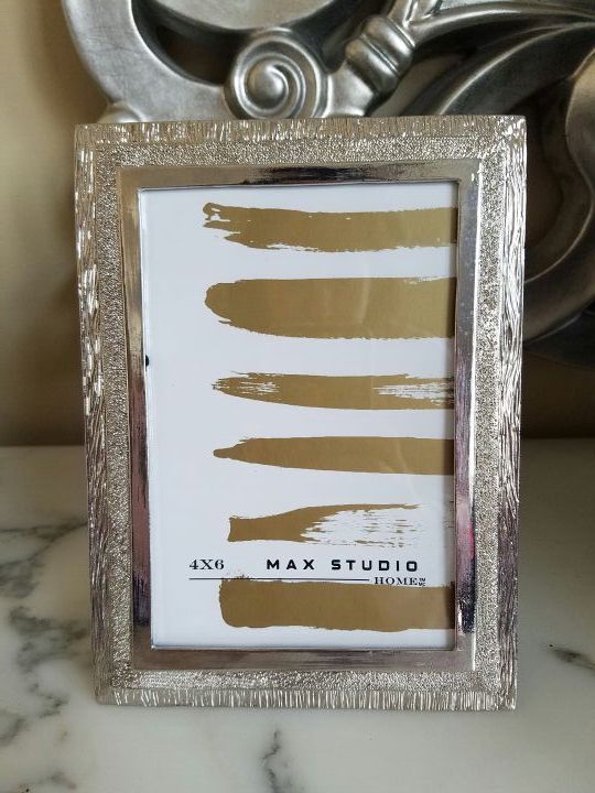 4x6 Max Studio Silver Embossed Metal Frame For In Huntingdon