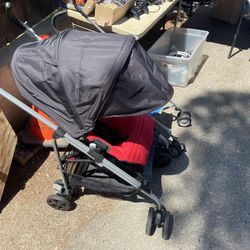Red and Black Urbini Stroller, Single Rider