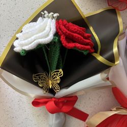 Flores Tejidas Para Día De Madres O Graduaciones