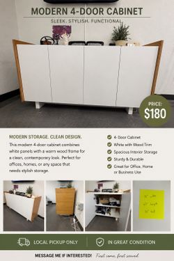 Modern 4 door cabinet