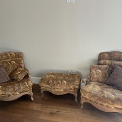 Bernhardt Chairs And Ottoman 