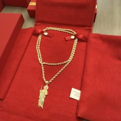 Saint Jude pendant chain 14K gold