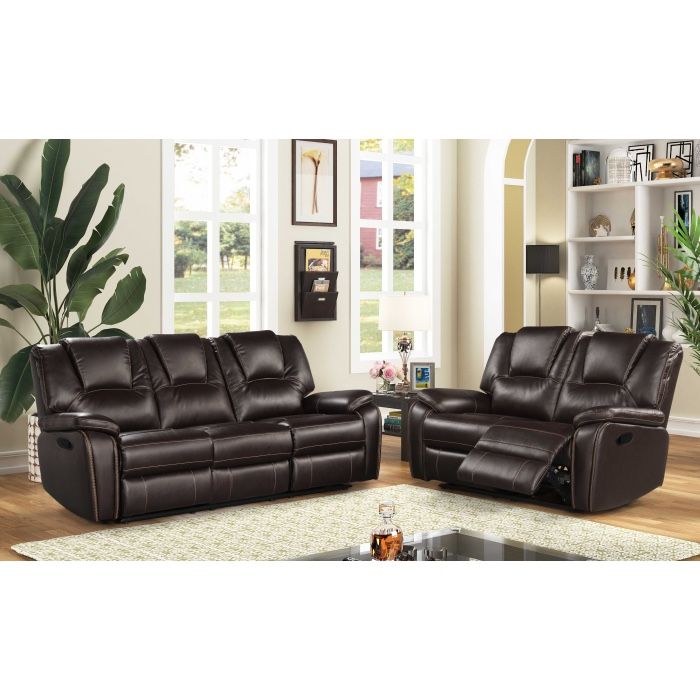 New Reclining Couch / Love Seat. Brown Leather. Free Delivery!
