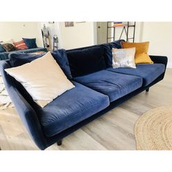 Blue Velvet Couch