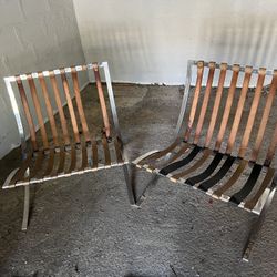 Antique Chrome Chairs 