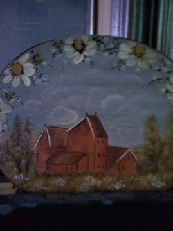 Vintage barn art painting