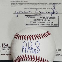 Albert Pujols Cardinals Baseball Autograph JSA LOA