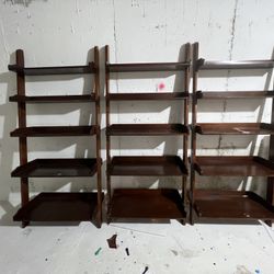 3pc Bookshelf Shelf Wooden Chest Organizer 