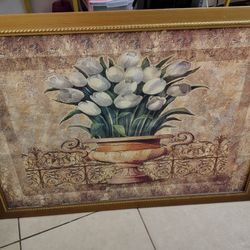 Large Frame Floral Print 